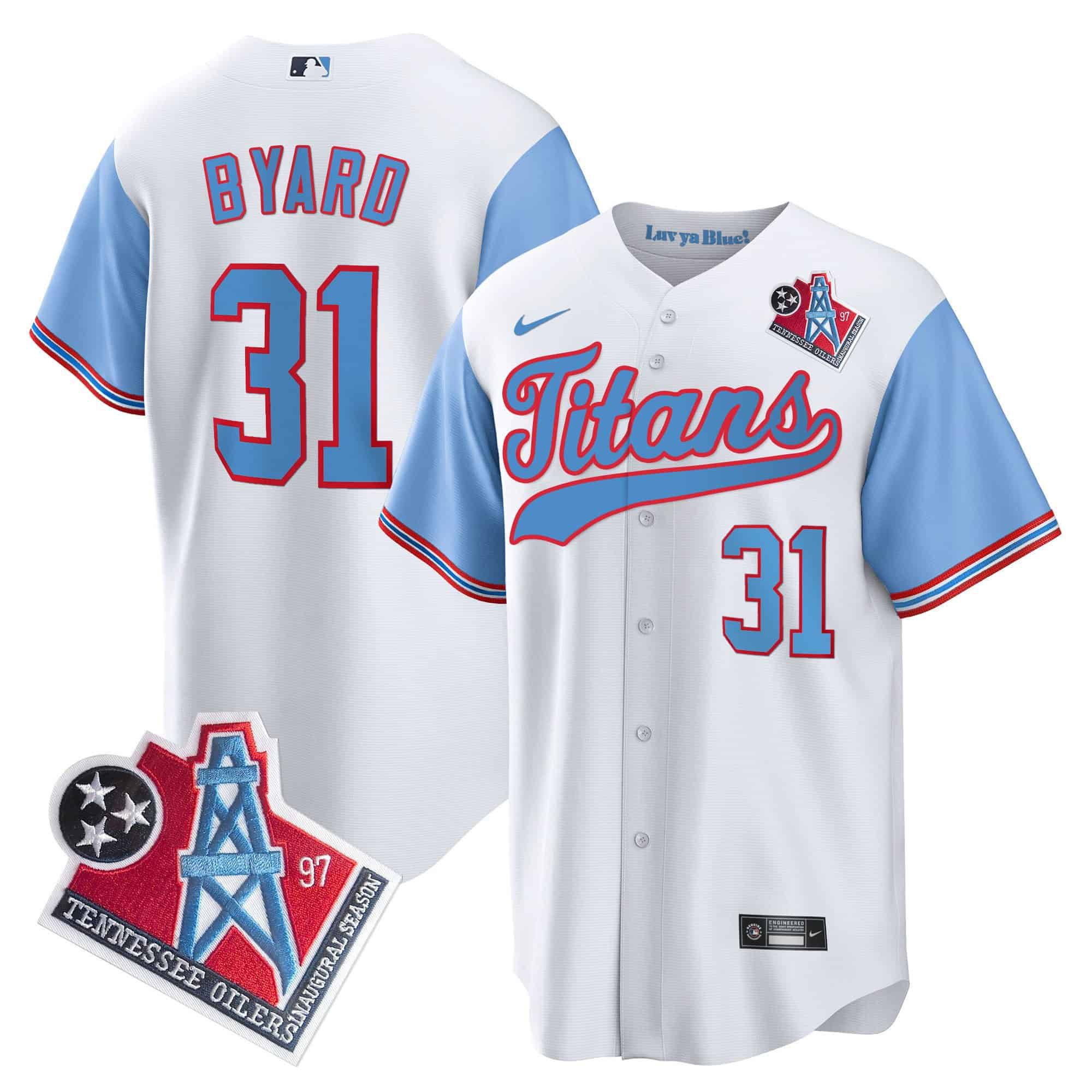 Men Tennessee Titans #31 Byard White Nike 1997 Throwback Limited Cool Base NFL Jersey style 1->indianapolis colts->NFL Jersey